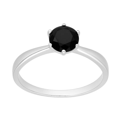 Anillo Solitario Circón Ónix 20