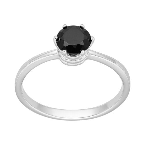 Anillo Circón Ónix Solitario 17