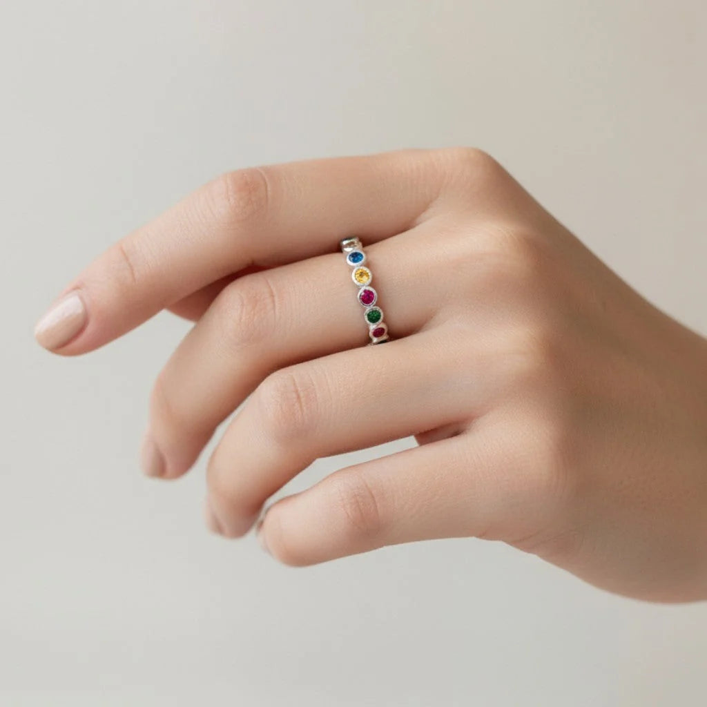 Anillo Circones Multicolor Sin Fin 16