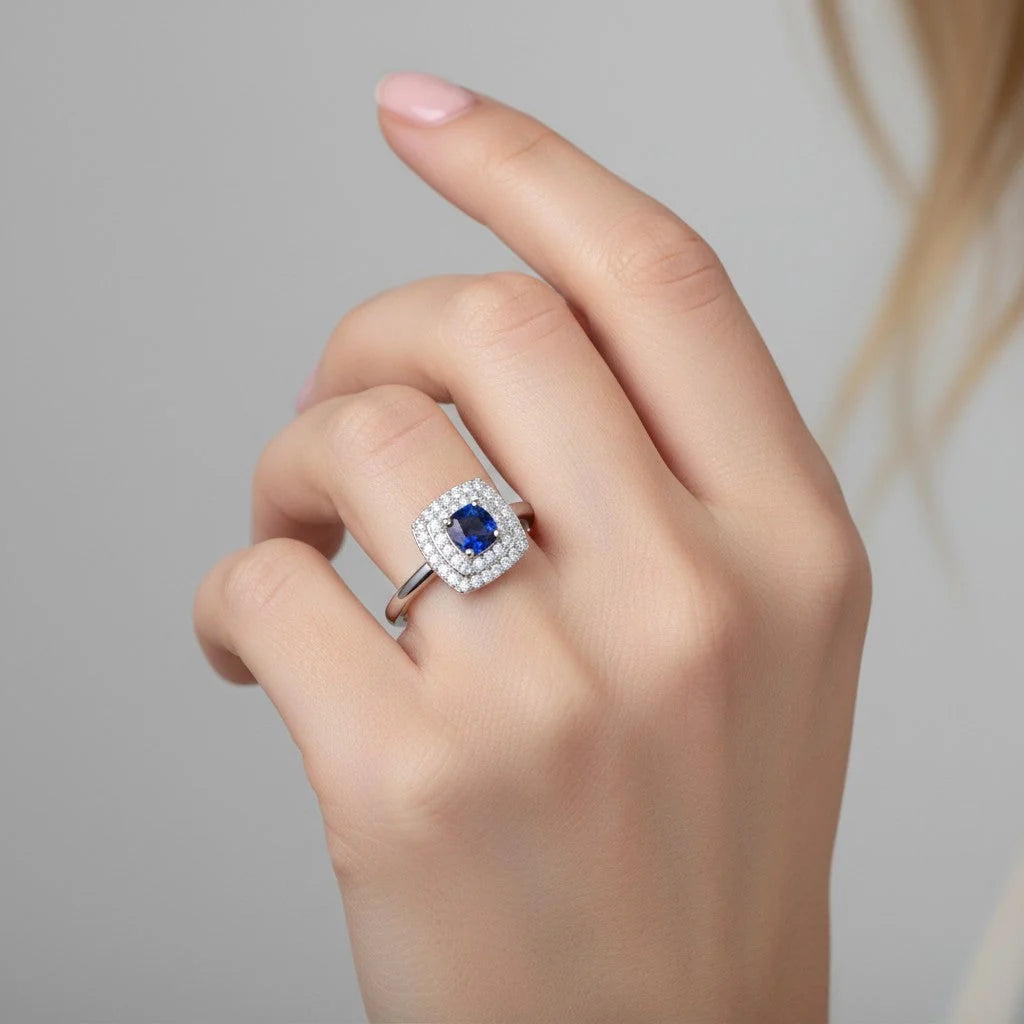 Anillo Circón Zafiro 20