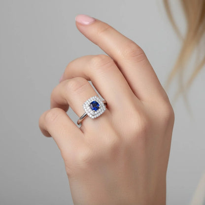Anillo Circón Zafiro 20