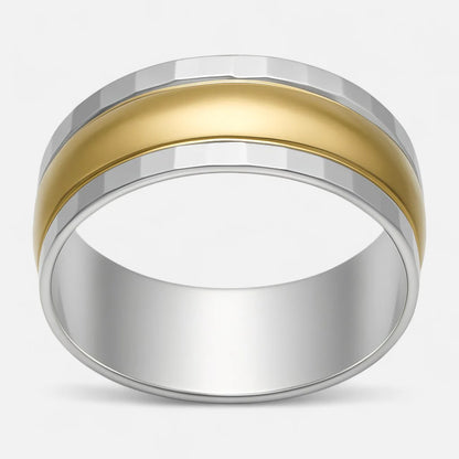 Anillo Compromiso Facetado con Oro 33