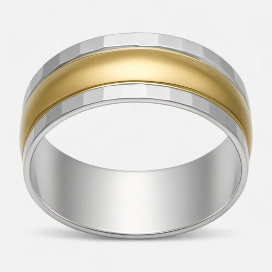 Anillo Compromiso Facetado con Oro 33