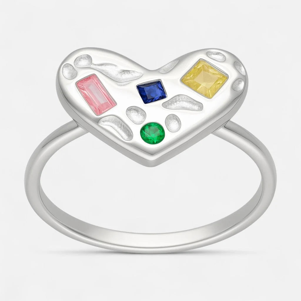 Anillo Corazón Chunky Circones Multicolor 20