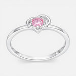 Anillo Corazón Circón Rosa Francia 12