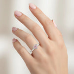 Anillo Corazón Circón Rosa Francia 12