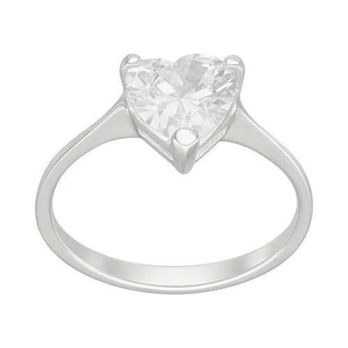 Anillo Corazón Circón Solitario 16