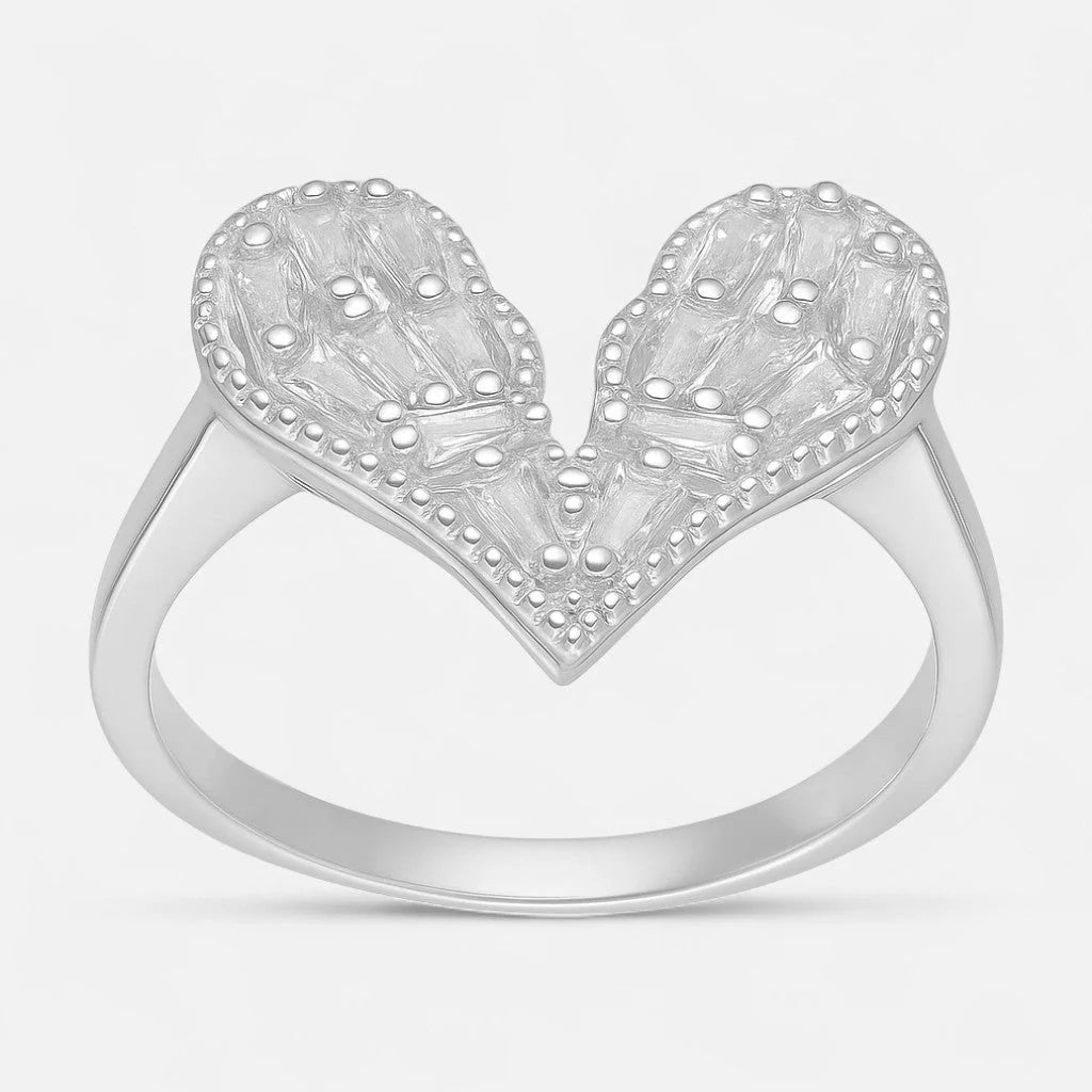 Anillo Corazón Circones Baguette 14