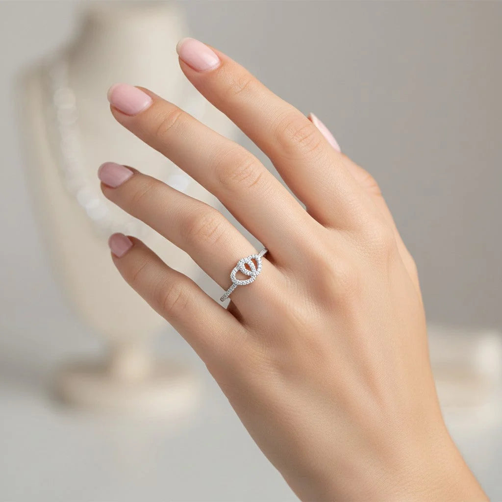 Anillo Corazones Entrelazados Circones 12