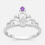 Anillo Corona Circones Amatista 14