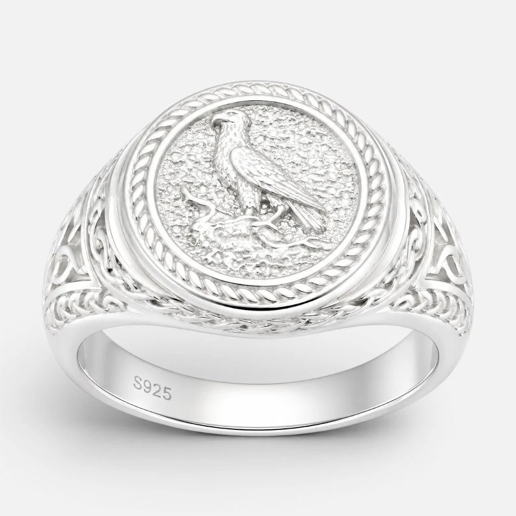 Anillo Sello Cuervo de Odín 22
