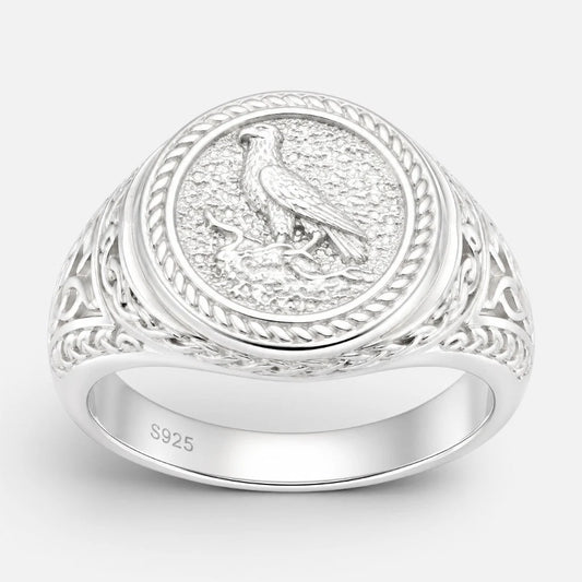Anillo Sello Cuervo de Odín 22