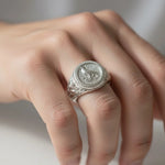 Anillo Sello Cuervo de Odín 17