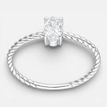 Anillo Entorchado Circón Solitario 16