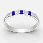 Anillo Esmaltado Azul Circones 20