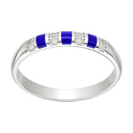 Anillo Esmaltado Azul Circones 20
