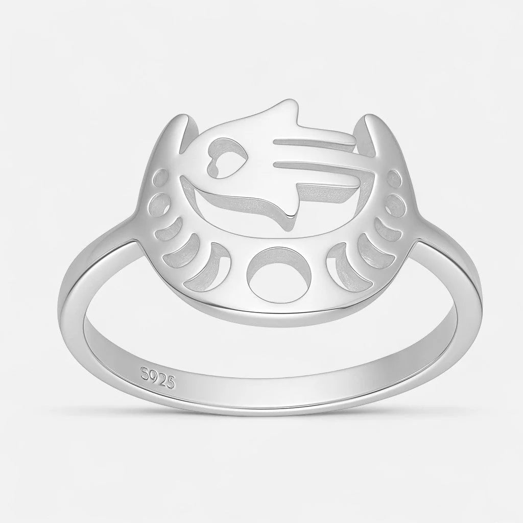 Anillo Fases Lunares Mano de Fátima 17
