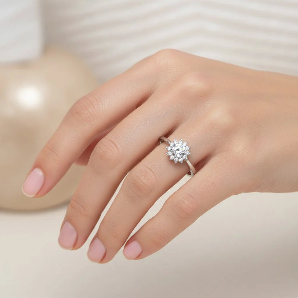 Anillo Flor Circón 21