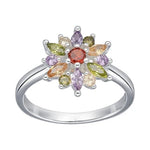 Anillo Flor Circones Multicolor 15