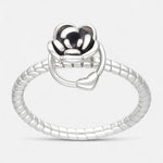 Anillo Flor Corazón 22
