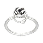 Anillo Flor Corazón 22