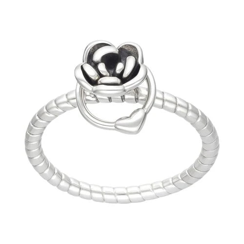 Anillo Flor Corazón 22