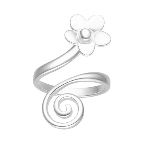 Anillo Flor Espiral 18