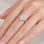 Anillo Gota Piedra Luna 20