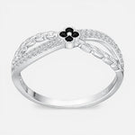 Anillo Infinito Trébol Circones Ónix 20
