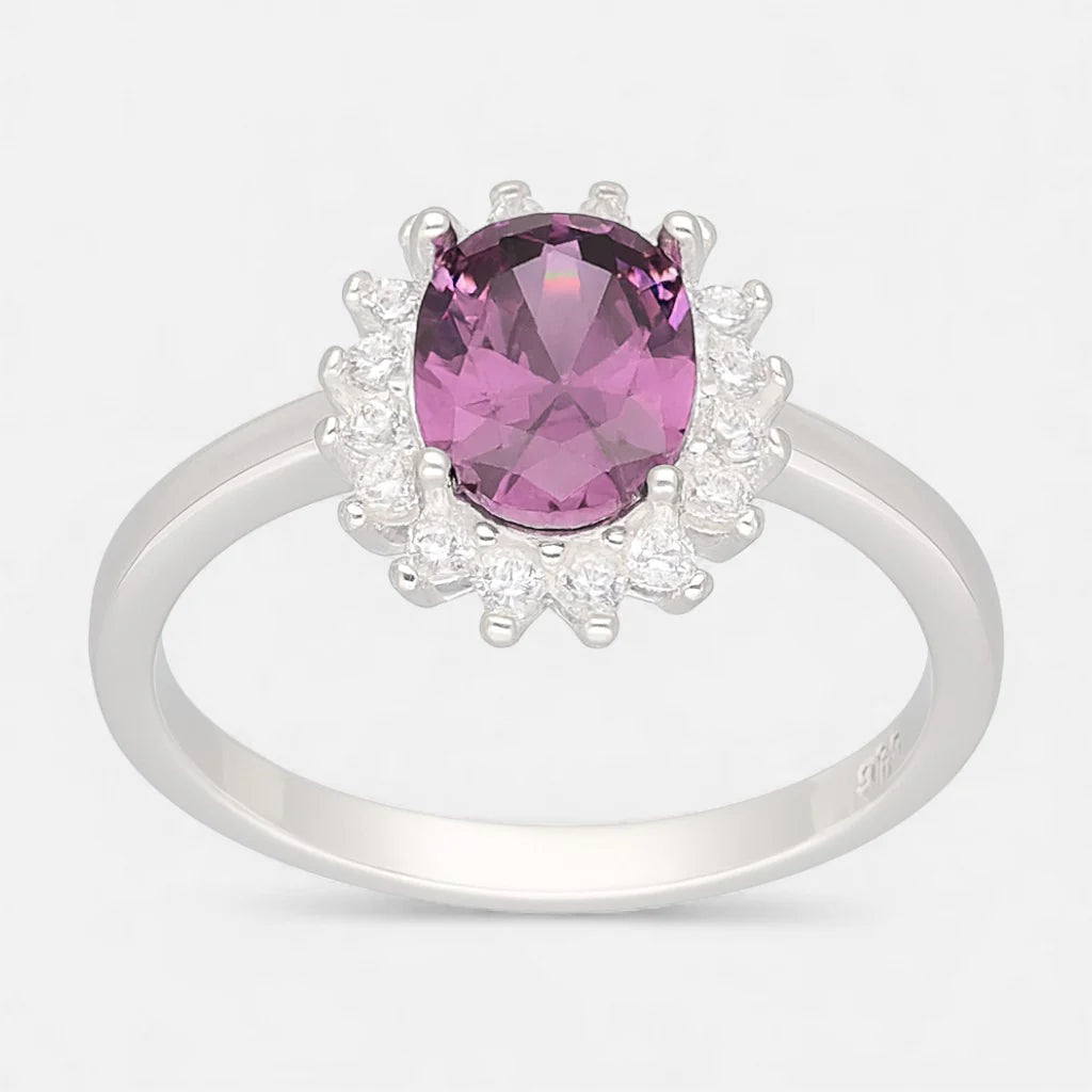 Anillo Lady Circón Amatista 10