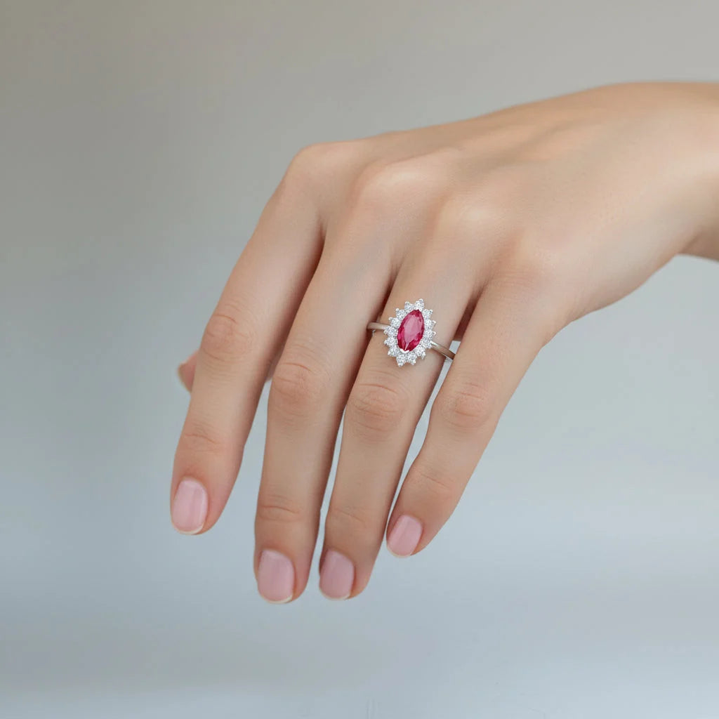 Anillo Lady Circón Rubí 16
