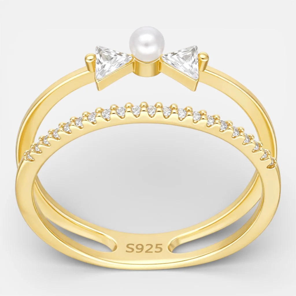 Anillo Lazo Circones Perla 20
