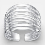 Anillo Ajustable Líneas Entrelazadas 14