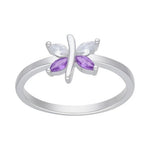 Anillo Mariposa Circones Amatista 12