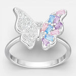 Anillo Mariposa Circones Baguette Multicolor 18