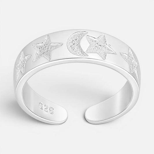 Anillo Midi Estrellas Media Luna
