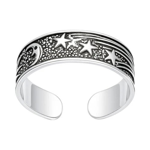 Anillo Midi Sol Media Luna Estrellas