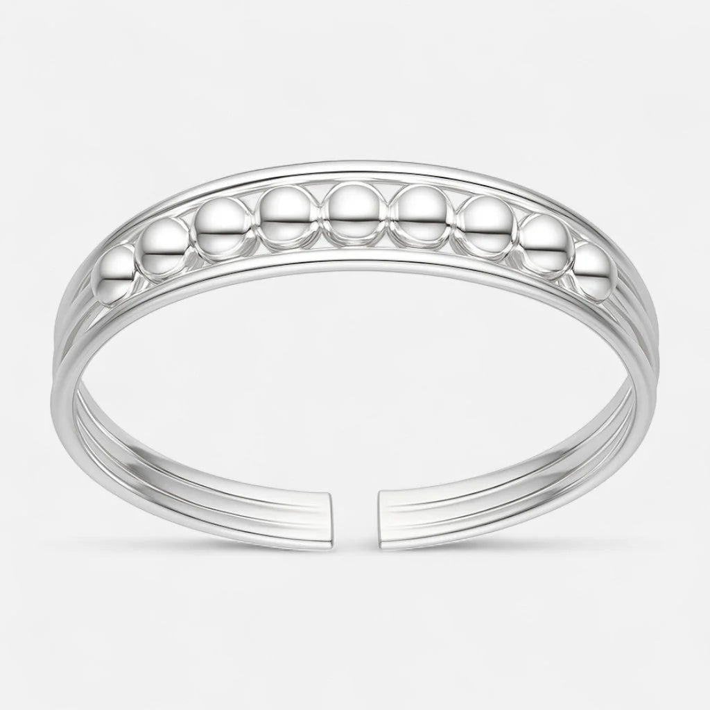 Anillo Midi Triple Esferas