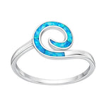 Anillo Olas Ópalo Azul 14