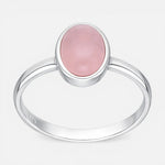 Anillo Ovalo Cuarzo Rosado 12