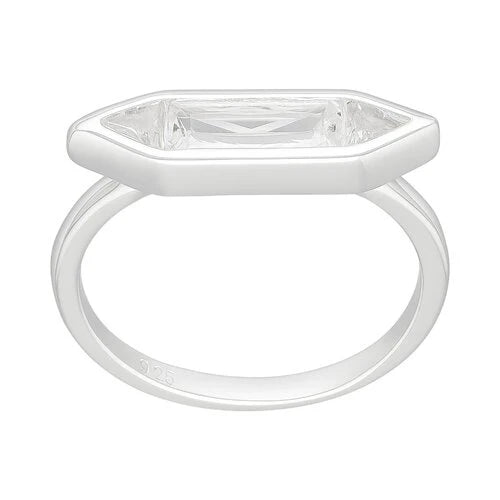 Anillo Péndulo Circón Baguette 12