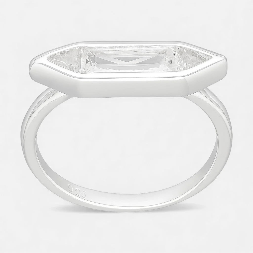 Anillo Péndulo Circón Baguette 10