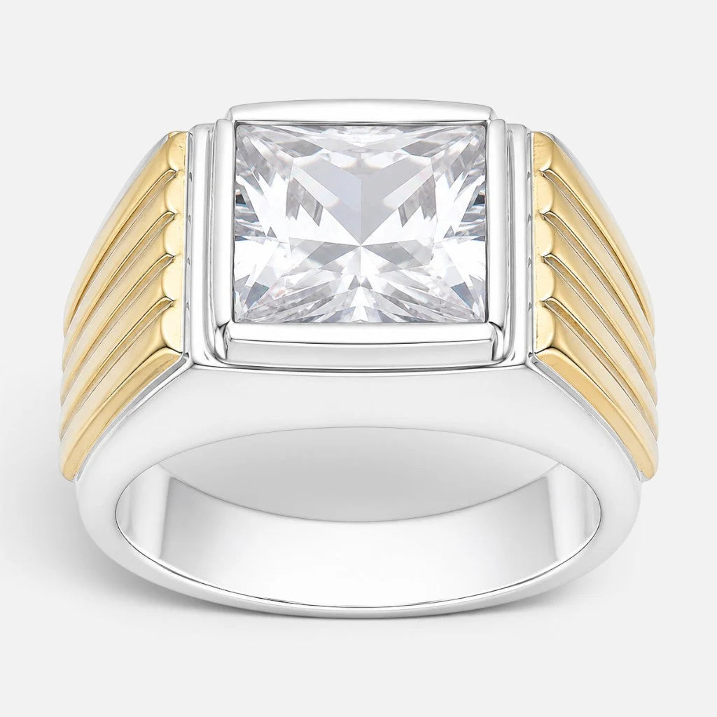 Anillo Sello Circón y Oro 29