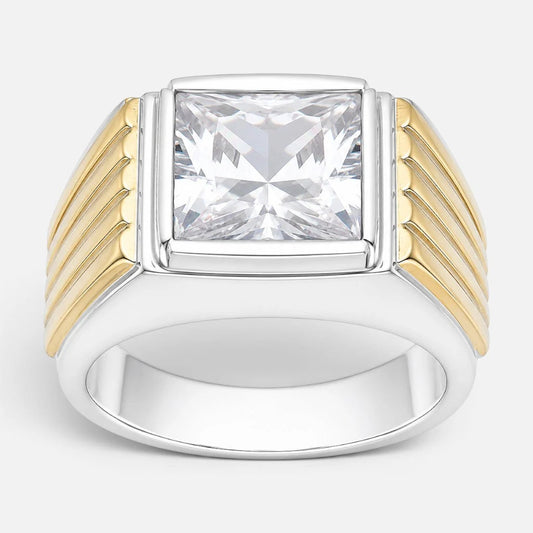 Anillo Sello Circón y Oro 29