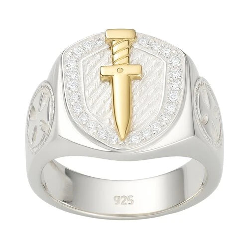 Anillo Sello Espada en Oro Circones 20