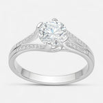 Anillo Solitario Moissanita y Circones 15