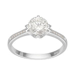 Anillo Solitario Moissanita y Circones 19