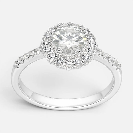 Anillo Solitario Moissanita y Circones 16