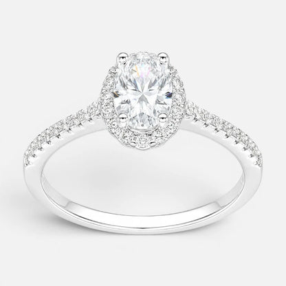 Anillo Solitario Moissanita y Circones 18