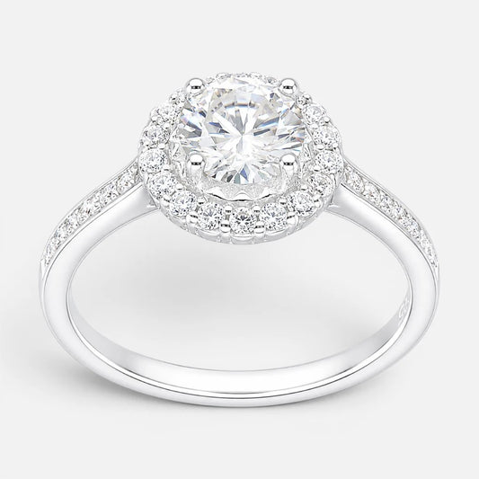 Anillo Solitario Moissanita y Circones 15